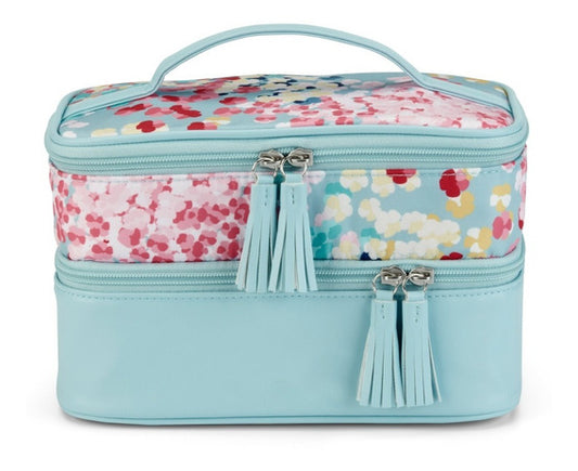 Neceser con asa 2 cierres confeti