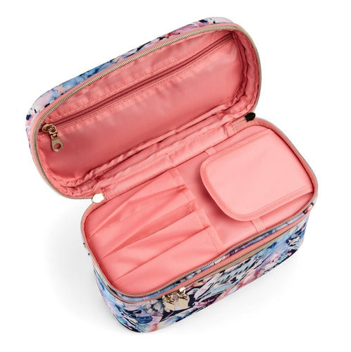 Neceser floral 2 cierres