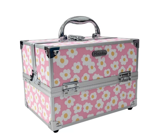 Organizador rosa con flores