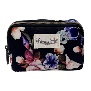 Cosmetiquera negro floral